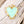 19x18mm 18k Gold Plated Pearlized Enamel Heart Charms