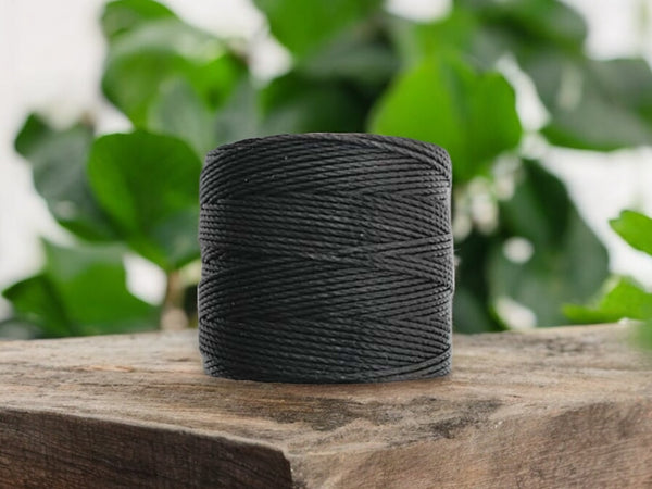 S-LON BEAD CORD BLACK 77YD