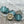 14mm 1/2 Antique Bronze Washed Dark Teal Aqua Wildflower Beads