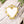 19x18mm 18k Gold Plated Pearlized Enamel Heart Charms