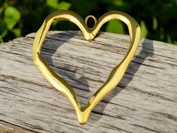 90x71mm Antique Gold Large Heart Pendant