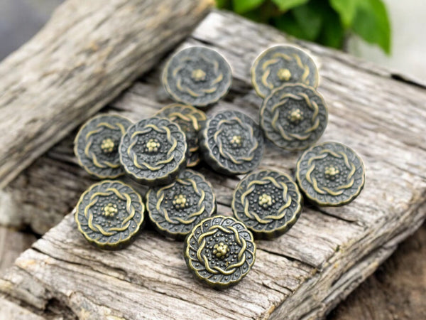 *50* 10mm Antique Bronze Coin Beads