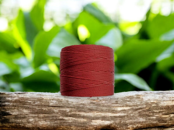 S-LON BEAD CORD DARK RED 77YD