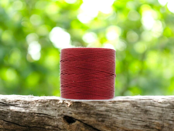 S-LON BEAD CORD RED HOT 77YD