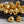 Gold Coated Fire Polished Round Beads -- 6mm or 8mm