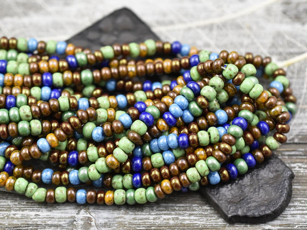 5/0 Aged Meiji Picasso Mix Seed Bead Mix (20" Strand)