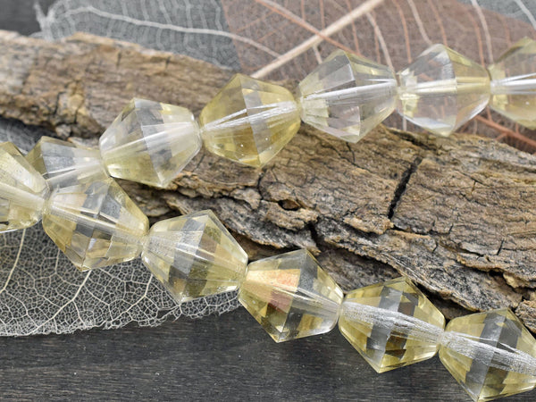 16mm Crystal Celsian Faceted Bicone Beads