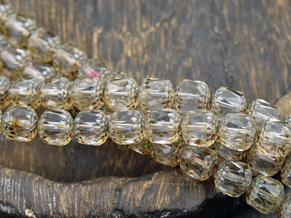 Clear Crystal Melon Bead