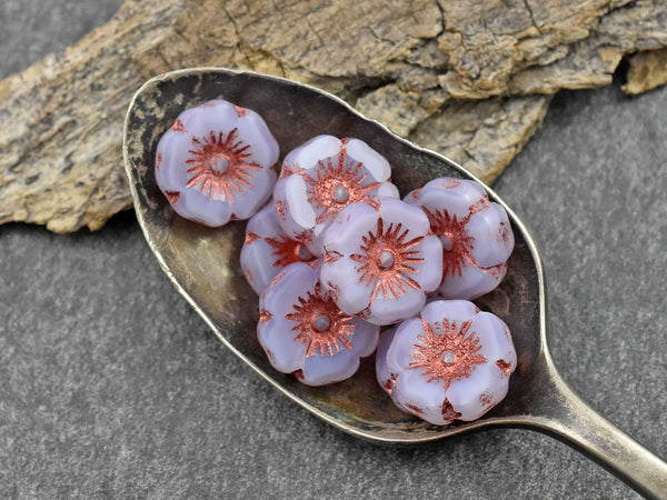 Flower Beads - Czech Glass Beads - Picasso Beads - Czech Glass Flowers - 12mm - 12pcs - (5412)