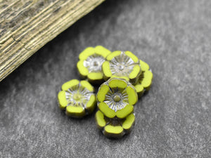 Picasso Beads - Flower Beads - Czech Glass Beads - Czech Glass Flowers - 12mm - 12pcs - (1753)