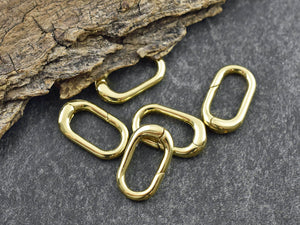 Triggerless Lobster Clasp - 18k Gold Clasps - Gold Clasps - Spring Ring Clasp - Metal Clasps - 5pcs - 18x10mm - (3943)