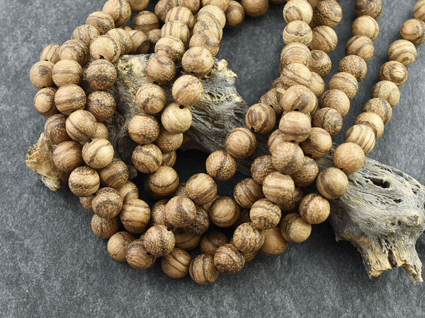 Wood Beads - Eaglewood Beads - Jewelry Making Beads - Mala Beads - 16 inch strand - 8mm or 10mm