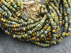 Picasso Seed Beads - Aged Picasso Beads - Czech Glass Beads - Size 6 Seed Beads - 6/0 - 21