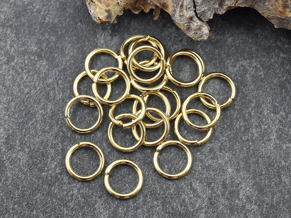 24k Gold Plated Open Jump Rings