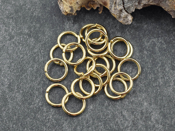 24k Gold Plated Open Jump Rings