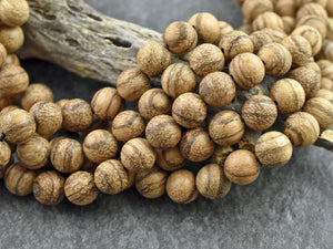 Wood Beads - Eaglewood Beads - Jewelry Making Beads - Mala Beads - 16 inch strand - 8mm or 10mm