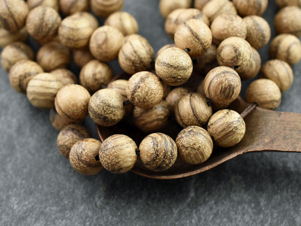 Wood Beads - Eaglewood Beads - Jewelry Making Beads - Mala Beads - 16 inch strand - 8mm or 10mm