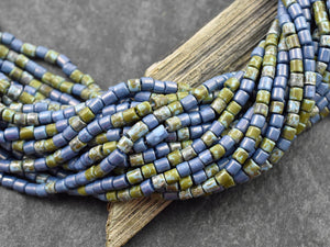 Bugle Beads - Aged Picasso Beads - Picasso Beads - Czech Glass Beads - Seed Beads - 4mm - 20