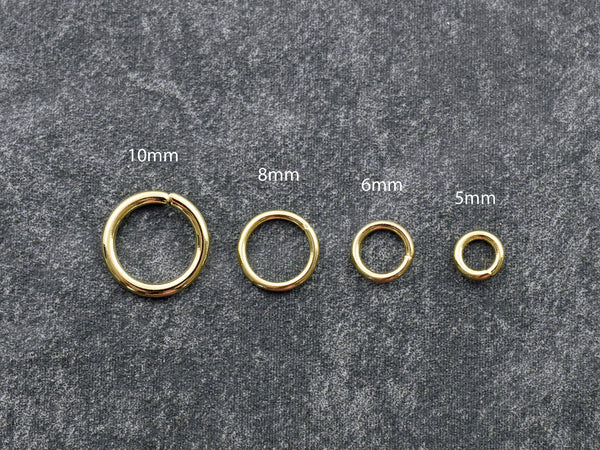 24k Gold Plated Open Jump Rings