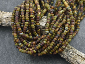 Picasso Seed Beads - Aged Picasso Beads - Czech Glass Beads - Size 6 Seed Beads - 6/0 - 22