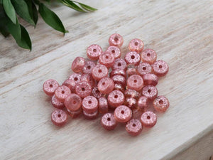 Czech Glass Beads - Heishi Beads - Spacer Beads - Rondelle Beads - 6x3mm - 50pcs (442)