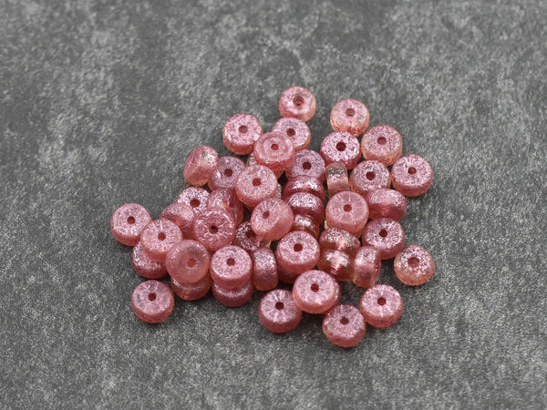 Czech Glass Beads - Heishi Beads - Spacer Beads - Rondelle Beads - 6x3mm - 50pcs (442)