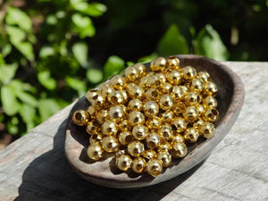 Long Lasting Gold Spacers - Spacer Beads - Round Spacer Beads - Gold Spacer Beads - Choose Your Size