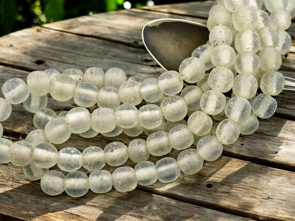 Recycled Glass Beads - Indonesian Glass Beads - Pompeii Beads - Java Beads - 24" Strand - (J08)