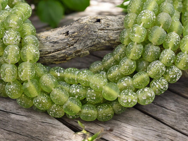 Indonesian Glass Beads - Pompeii Beads - Java Beads - Recycled Glass Beads - 24" Strand - (J12)