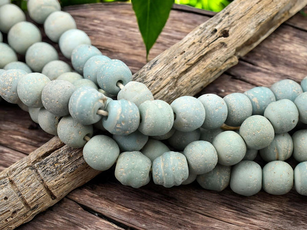 Recycled Glass Beads - Indonesian Glass Beads - Pompeii Beads - Java Beads - 24" Strand - (J05)