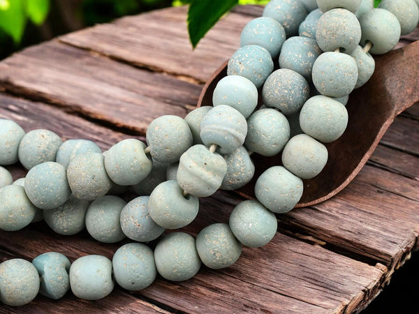 Recycled Glass Beads - Indonesian Glass Beads - Pompeii Beads - Java Beads - 24" Strand - (J05)