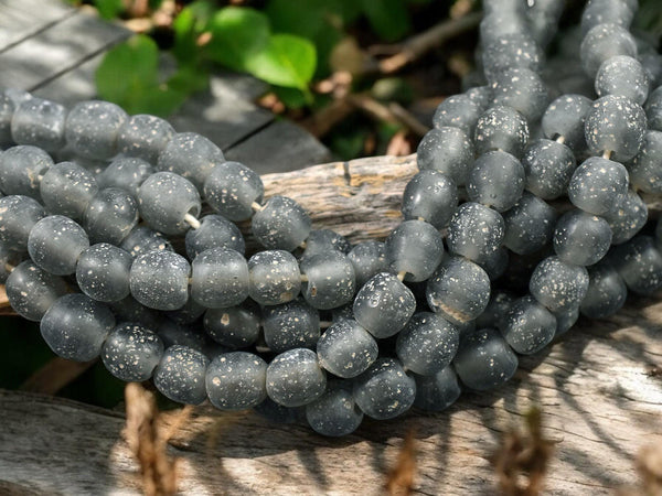 Recycled Glass Beads - Indonesian Glass Beads - Pompeii Beads - Java Beads - 24" Strand - (J07)