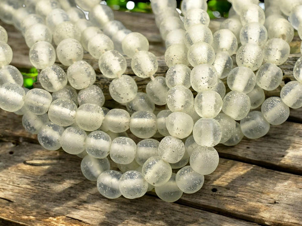 Recycled Glass Beads - Indonesian Glass Beads - Pompeii Beads - Java Beads - 24" Strand - (J08)