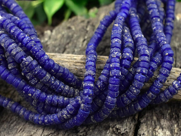 Heishi Beads - Indonesian Beads - Recycled Glass Beads - Spacer Beads - 6x3mm - 20" Strand - (4457)