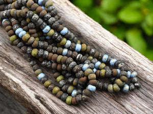 2/0 Aged Matte Nyx Picasso Mix Seed Beads (19' Strand)