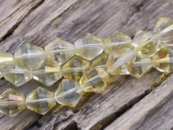 16mm Crystal Celsian Faceted Bicone Beads