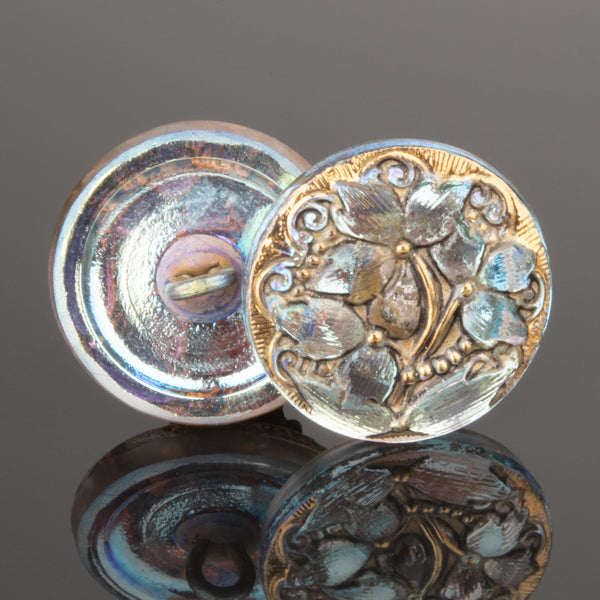 Czech Glass Buttons - Shank Buttons - Artisan Button - Handmade Button - 18mm - (5703) 1pcs