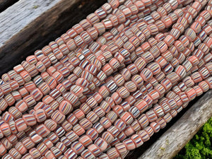 Striped Java Glass Beads -- Approx 24