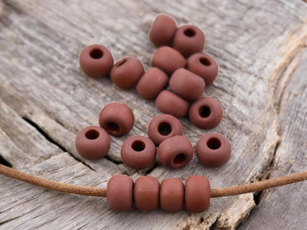 50G Opaque Matte Terra Cotta Czech 32/0 Seed Beads