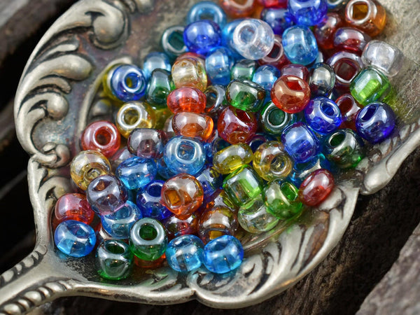 50G Transparent Multi Luster Czech 2/0 Seed Beads