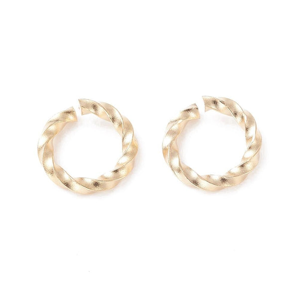 Open Jump Rings - Gold Jump Rings- Twisted Jump Rings - Metal Jump Rings - Choose Your Size