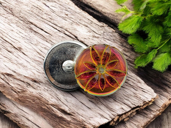 Czech Glass Buttons - Shank Buttons - Artisan Button - Handmade Button - 36mm - (3814) 1pcs