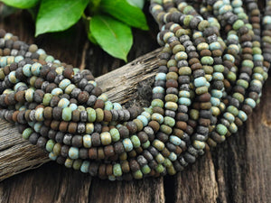 5/0 Aged Matte Jade Jeweled Metallic Mix Seed Beads (20