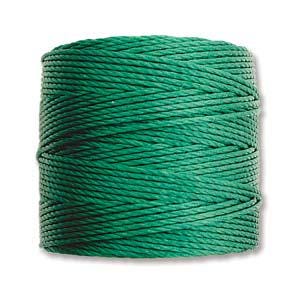 S-Lon Bead Cord - Superlon Bead Cord - Knotting Cord - Macrame Cord - 77 Yard Spool - TEX210 - Kelley Green - (1077)