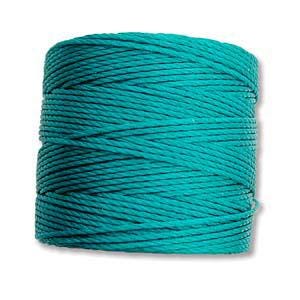 S-Lon Bead Cord - Superlon Bead Cord - Knotting Cord - Macrame Cord - 77 Yard Spool - TEX210 - Teal (4220)