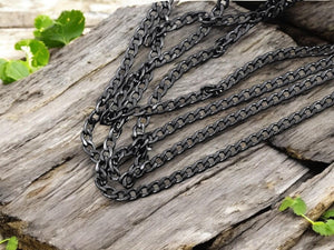 5x3mm 304 Stainless Steel Black Unwelded Twisted Curb Chain