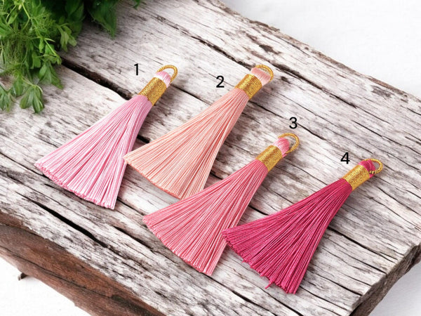 Tassels - Mala Tassel - Necklace Tassel - Silky Tassel - Long Tassels - Jewelry Tassels - Approx 80mm