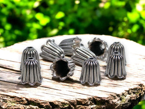 *20* 10mm Antique Silver Bead/Tassel Caps