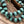 Black Washed Opaque Turquoise Fire Polished Cathedral Beads