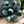 Black Washed Opaque Turquoise Fire Polished Cathedral Beads